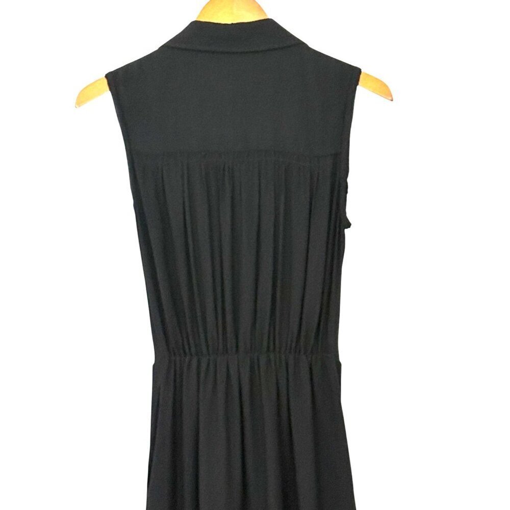 Brochu Walker Women's Madsen Maxi Dress Black Sleeveless Tie Waist Gauzy Size S - Picture 7 of 11
